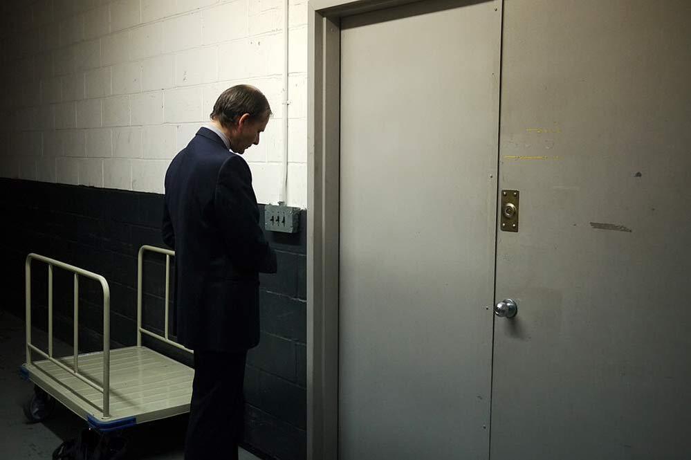 Jeff Roth unlocks the doors to the "morgue" of The New York Times.