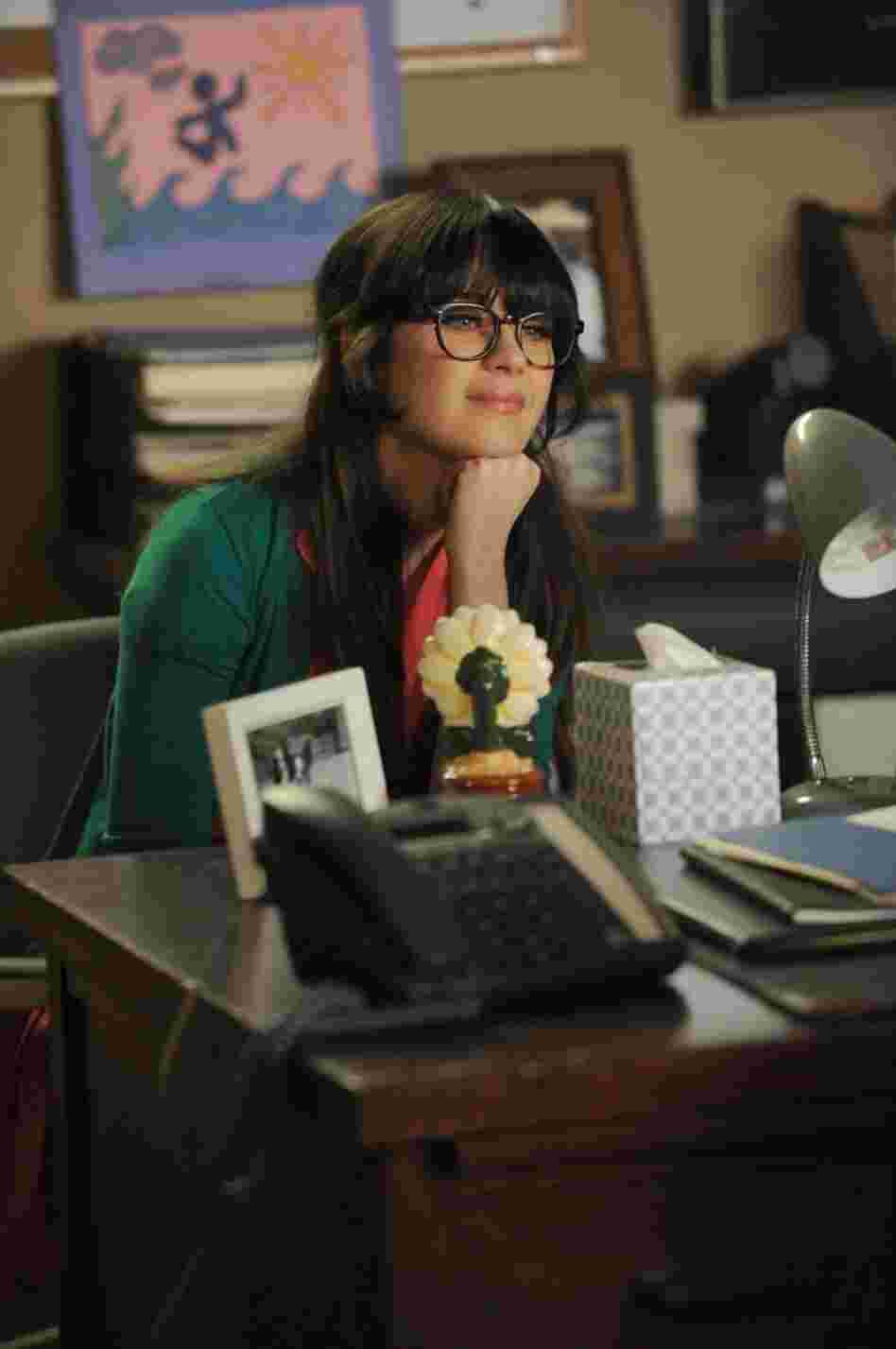 Zooey Deschanel as Jess on Fox's New Girl.