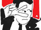 New Yorker cartoonist Matthew Diffee tries his hand at illustrating the word "Travolta" using the Draw Something app.