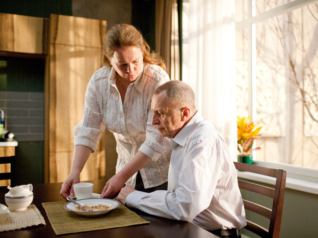Elena cares for her husband Vladimir's (Andrey Smirnov) needs in a relationship whose true nature is not entirely clear.