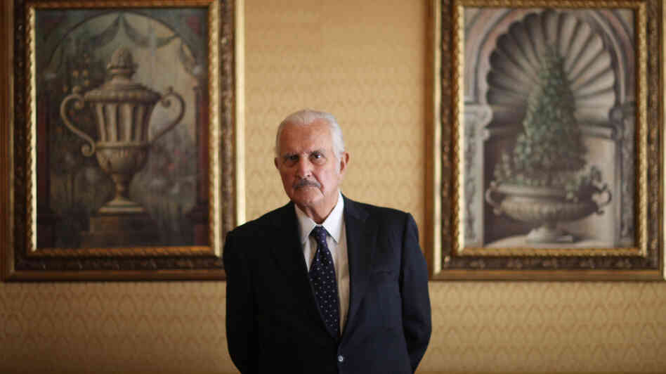 Mexican author Carlos Fuentes poses for a photo after a news conference in Mexico City on March 12. Fuentes died Tuesday at a hospital in Mexico City. He was 83. Mexican author Carlos Fuentes poses for a photo after a news conference in Mexico City on March 12. Fuentes died Tuesday at a hospital in Mexico City. He was 83.