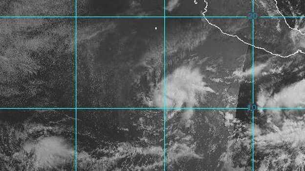 Aletta spins off the Mexican coast. (NOAA)