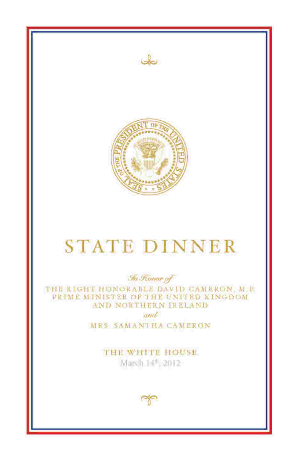 White House State Dinner with David Cameron White House State Dinner with David Cameron