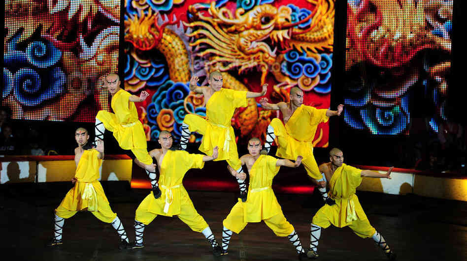 The Shaolin Warriors, from Shaolin Monastery in central China, put on a demonstration of traditional kung fu fighting techniques, with some crowd-pleasing stunts thrown in. They had never performed with a circus before this year. The Shaolin Warriors, from Shaolin Monastery in central China, put on a demonstration of traditional kung fu fighting techniques, with some crowd-pleasing stunts thrown in. They had never performed with a circus before this year.