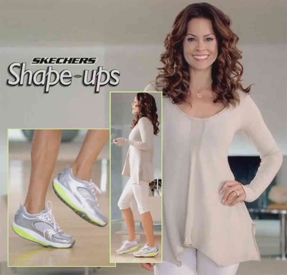 An ad that featured Brooke Burke touting Shape-ups as the latest way to burn off calories and make muscles stronger was cited by the Federal Trade Commission. An ad that featured Brooke Burke touting Shape-ups as the latest way to burn off calories and make muscles stronger was cited by the Federal Trade Commission.