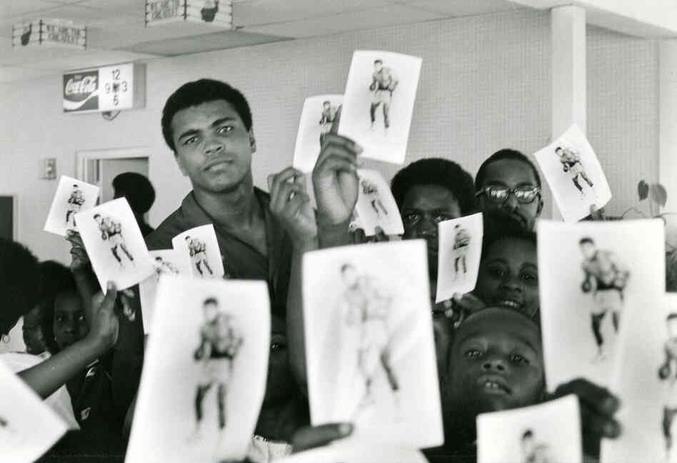Muhammad Ali Gives Kids Autographs to Young Fans, Miami, Florida, 1970