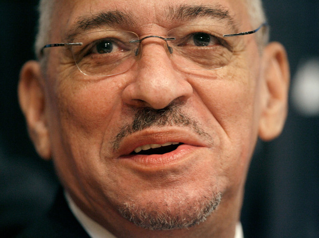 The Rev. Jeremiah Wright addresses the National Press Club in Washington in 2008.