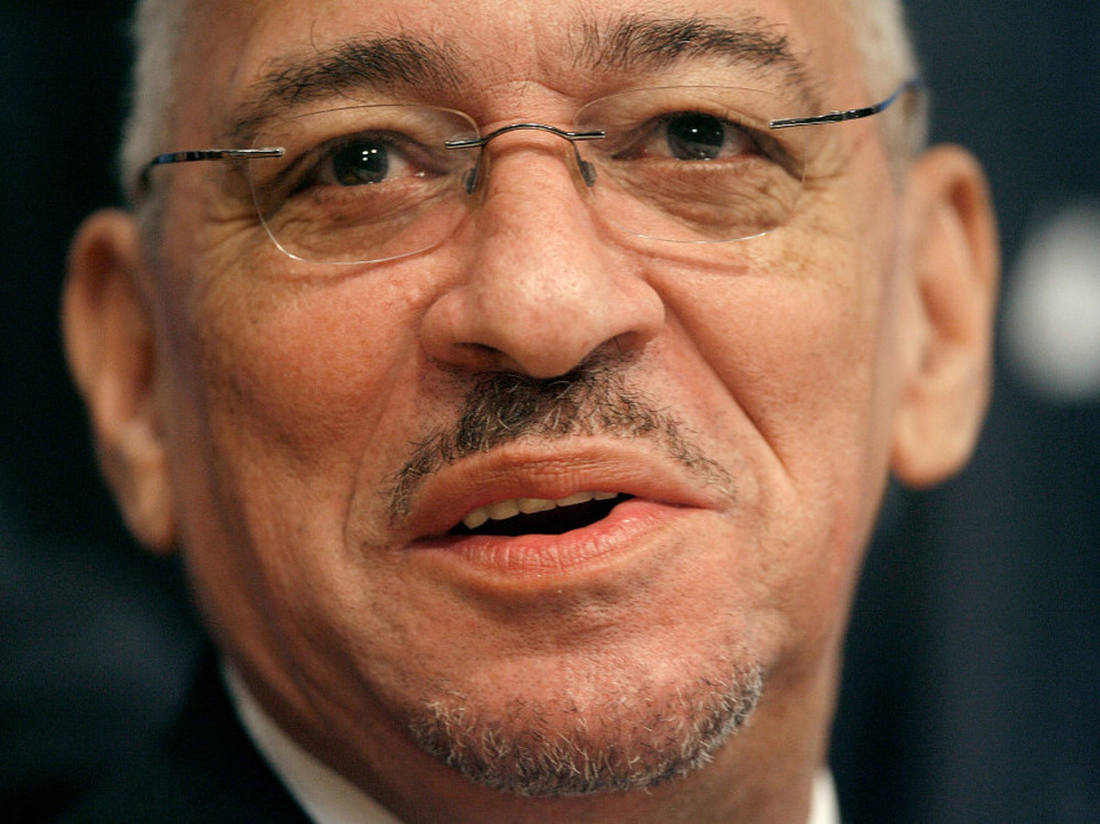 The Rev. Jeremiah Wright addresses the National Press Club in Washington in 2008.