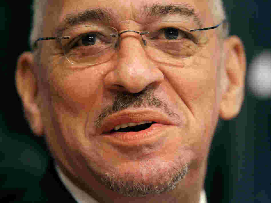 The Rev. Jeremiah Wright addresses the National Press Club in Washington in 2008.