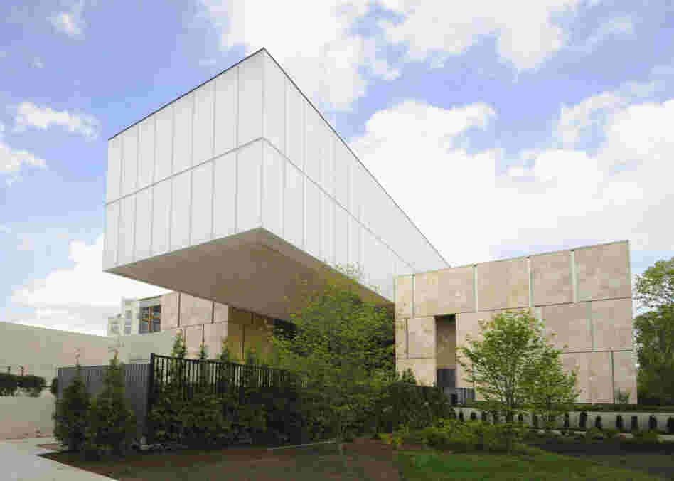 Barnes Foundation officials say the new facility — with classrooms, a lecture hall and modern library — will help them better carry out the foundation's core educational mission. Above, the view of the new building from 21st Street.