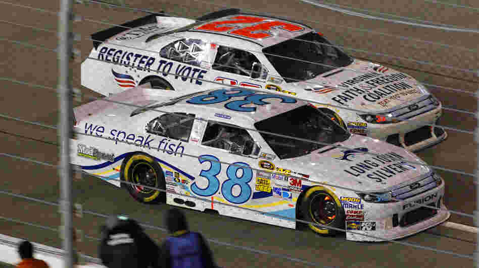 The Faith and Freedom Coalition has gone as far as sponsoring a race car with "Register to Vote" emblazoned on the side. Reed Sorenson drove the No. 32 car during a NASCAR Sprint Cup Series race at Richmond International Raceway on April 28 in Virginia.