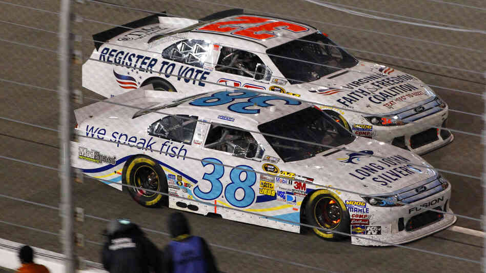 The Faith and Freedom Coalition has gone as far as sponsoring a race car with "Register to Vote" emblazoned on the side. Reed Sorenson drove the No. 32 car during a NASCAR Sprint Cup Series race at Richmond International Raceway on April 28 in Virginia.