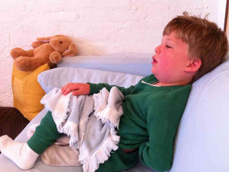 The photo Deborah Kogan posted on Facebook of her son, Leo, when he became sick in May 2011.
