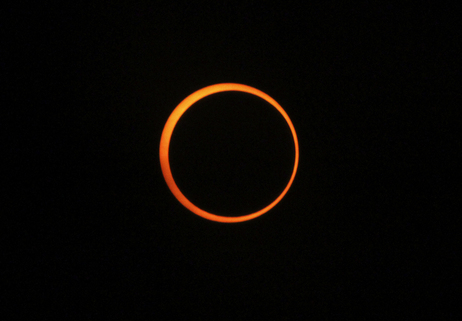 An annular solar eclipse is seen over Myanmar on Jan. 15, 2010 as the moon crossed the sun's path, blocking everything but a narrow, blazing rim of light. An annular solar eclipse is seen over Myanmar on Jan. 15, 2010 as the moon crossed the sun's path, blocking everything but a narrow, blazing rim of light.