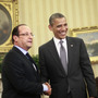 President Barack Obama meets with French President Francois Hollande on Friday in the Oval Office of the White House in Washington.