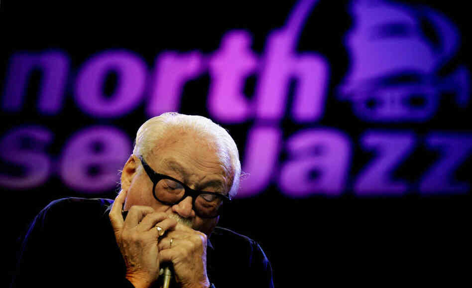 Toots Thielemans performs at the North Sea Jazz Festival in the Netherlands in July 2005. He's celebrating his 90th birthday with a series of concerts throughout his native Belgium.