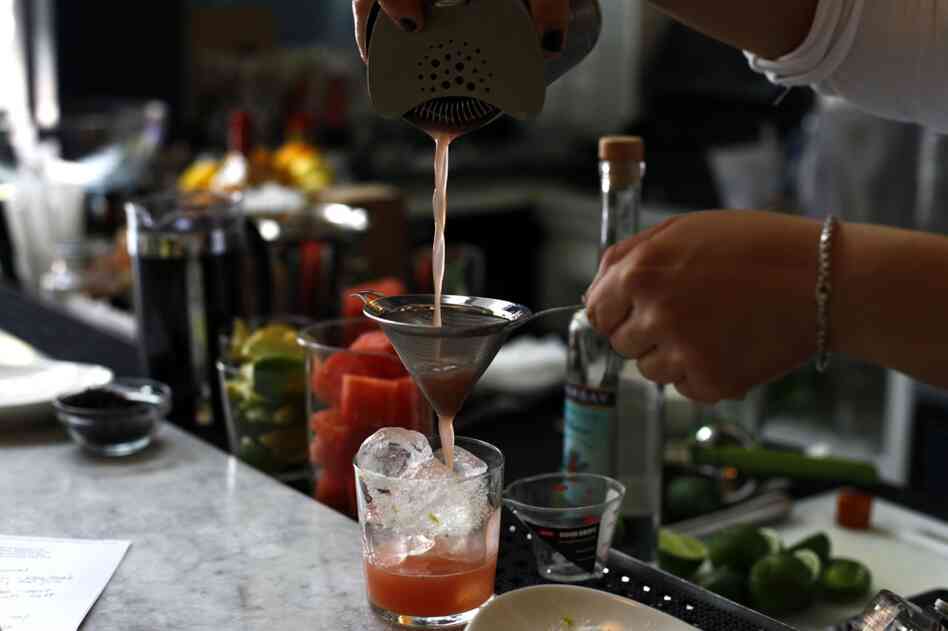 Use a double strainer to get rid of pulp and seed.