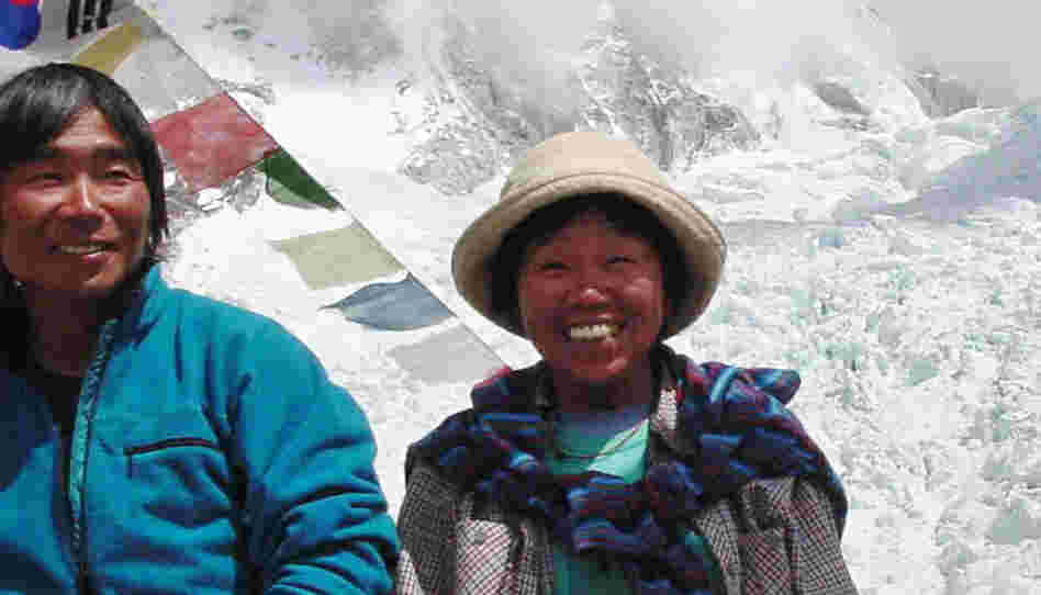 Tamae Watanabe (right) of Japan in 2002 at a base camp on the foot of Mount Everest in Nepal. She became the oldest woman to summit during that climb. She did it again Saturday morning at age 73.