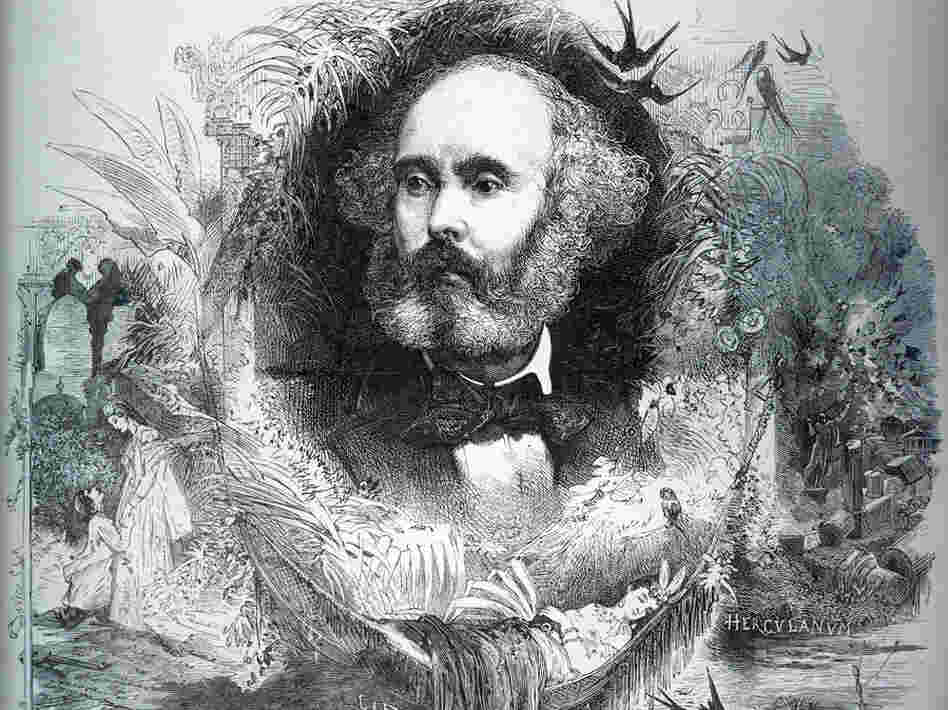 A portrait of French composer Félicien-César David (from 1876), celebrating his famous orchestral ode Le Désert.