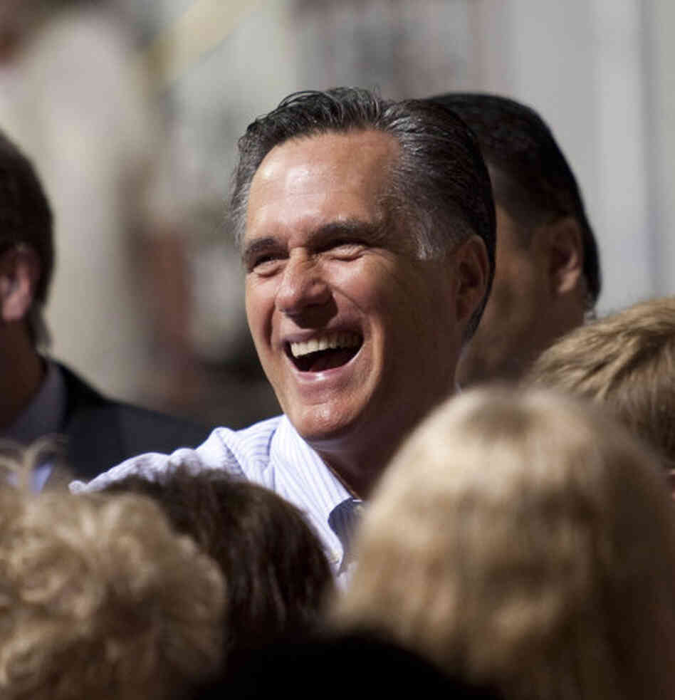Mitt Romney greets the crowd during a campaign stop last week in St. Petersburg, Fla.