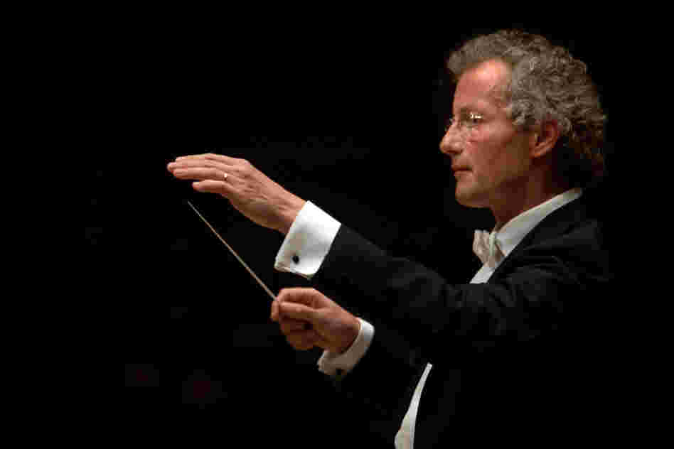 The Cleveland Orchestra's music director, Franz Welser-Möst, caught in action.
