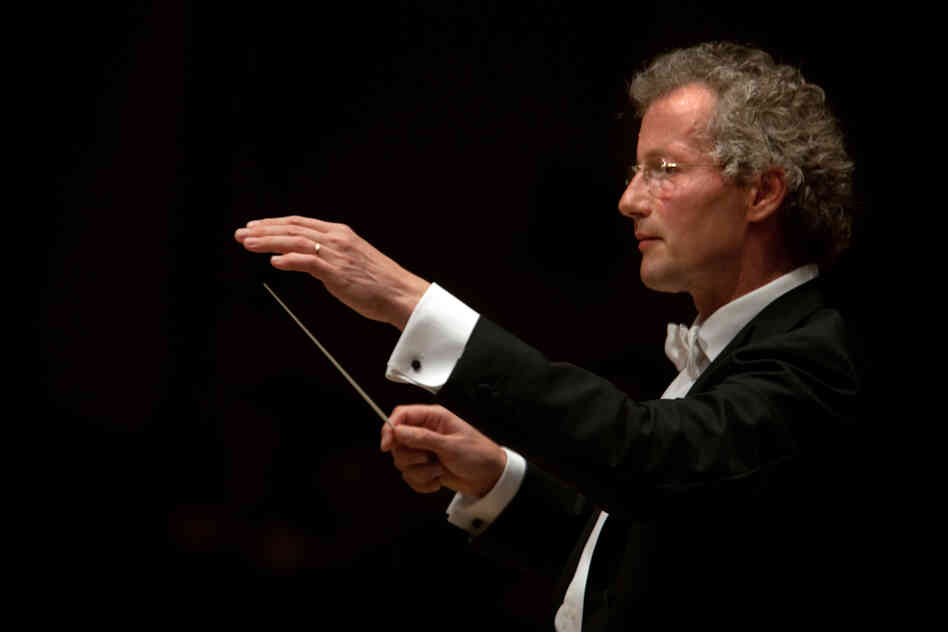 The Cleveland Orchestra's music director, Franz Welser-Möst, caught in action.