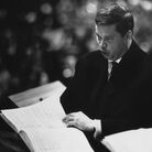 German baritone Dietrich Fischer-Dieskau performing Benjamin Britten's 'War Requiem' in Coventry Cathedral. German baritone Dietrich Fischer-Dieskau performing Benjamin Britten's 'War Requiem' in Coventry Cathedral.