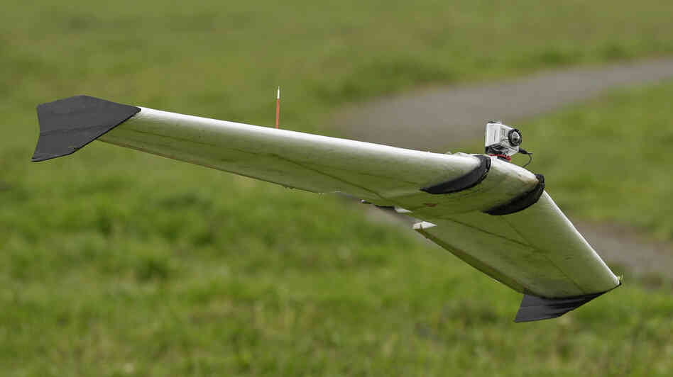 Interest in the domestic use of unmanned drones is surging among public agencies, raising privacy concerns. Here, a Ritewing Zephyr II flies with mounted camera in Berkeley, Calif.