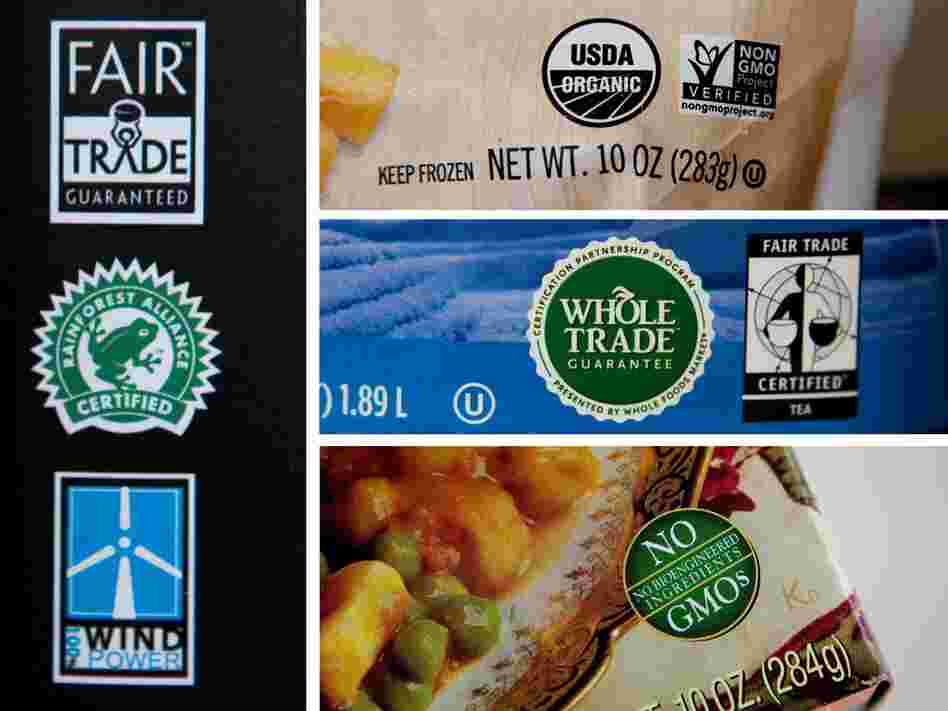 Think these labels we found on foods inside an NPR refrigerator are a lot to digest? Try balancing these considerations with the demands of 50 million diners a day.