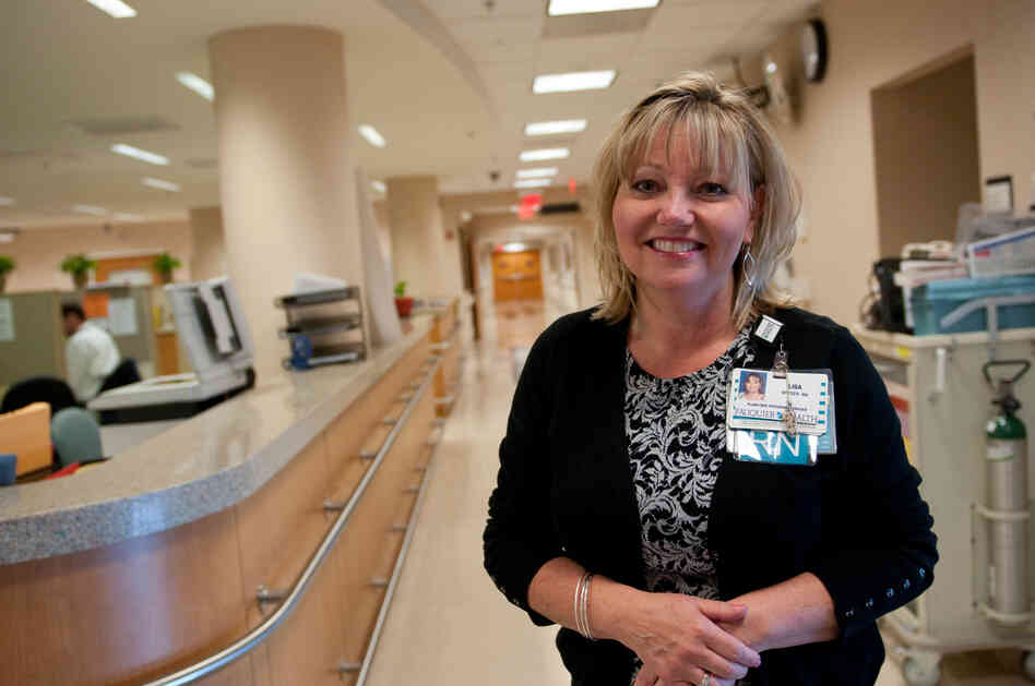 Lisa Spitzer, a registered nurse, is a Planetree program manager and concierge at Fauquier Hospital. She visits patients and offers a friendly ear and a helping hand.