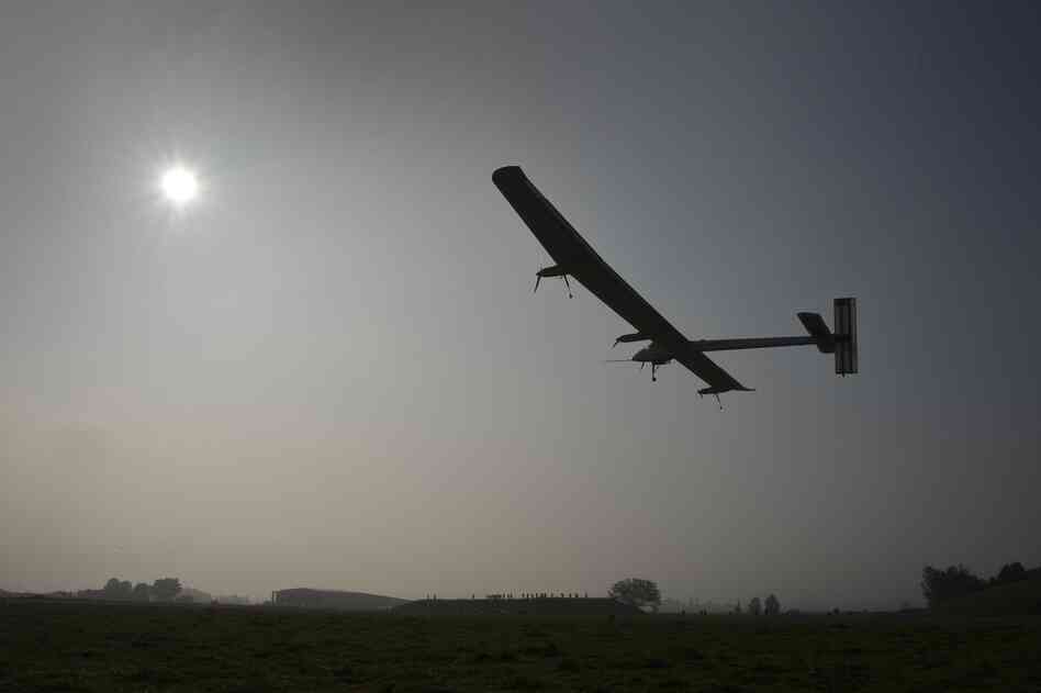 The Swiss sun-powered aircraft Solar Impulse takes off on Thursday in Payerne on its first attempted intercontinental flight from Switzerland to Morocco.