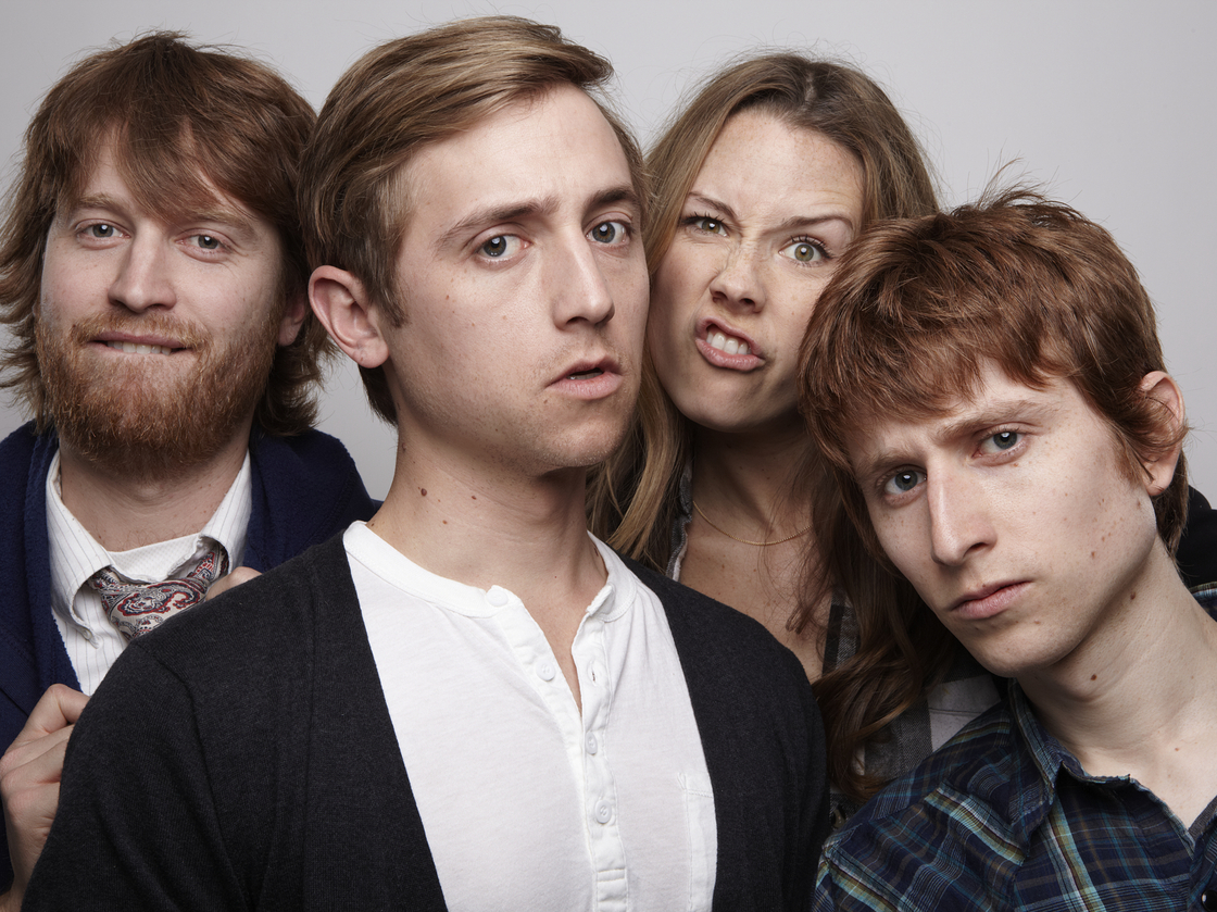 The Gregory Brothers: Andrew Rose Gregory (left), Evan Gregory, Sarah Fullen-Gregory and Michael Gregory.