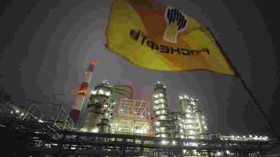 A Rosneft flag flies over the Russian oil giant's refinery near the city of Samara. Growth of Russia's oil and gas output has stalled, but Exxon Mobil and other foreign firms have signed deals to help exploit the Arctic. A Rosneft flag flies over the Russian oil giant's refinery near the city of Samara. Growth of Russia's oil and gas output has stalled, but Exxon Mobil and other foreign firms have signed deals to help exploit the Arctic.