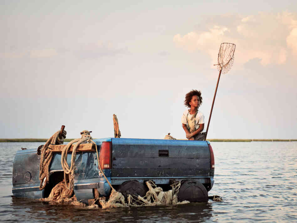 Quvenzhane Wallis as Hushpuppy in Beasts of the Southern Wild. Quvenzhane Wallis as Hushpuppy in Beasts of the Southern Wild.