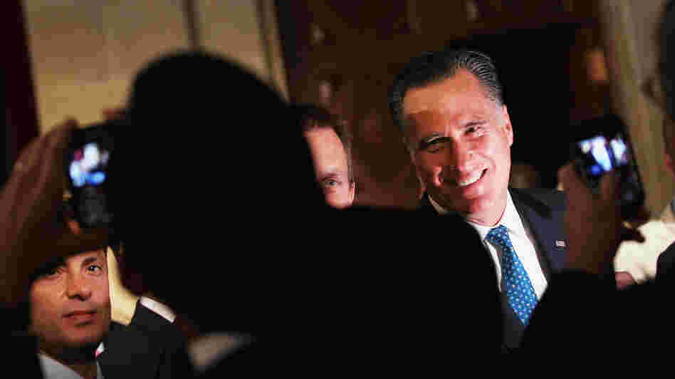 Mitt Romney greets guests after addressing the Latino Coalition's 2012 Small Business Summit at the U.S. Chamber of Commerce on Wednesday. Mitt Romney greets guests after addressing the Latino Coalition's 2012 Small Business Summit at the U.S. Chamber of Commerce on Wednesday.