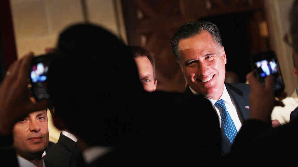 Mitt Romney greets guests after addressing the Latino Coalition's 2012 Small Business Summit at the U.S. Chamber of Commerce on Wednesday. Mitt Romney greets guests after addressing the Latino Coalition's 2012 Small Business Summit at the U.S. Chamber of Commerce on Wednesday.