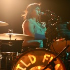 Wild Flag (and former Sleater-Kinney) drummer Janet Weiss, performing live at the NPR Music day party, during the South by Southwest Music Festival in Austin, TX. Wild Flag (and former Sleater-Kinney) drummer Janet Weiss, performing live at the NPR Music day party, during the South by Southwest Music Festival in Austin, TX.