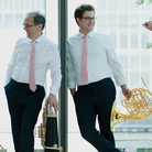"Given that we were brass players when we started out, we had a very tall hill to climb just to get people interested in our music," says Canadian Brass founding member Chuck Daellenbach (center).
