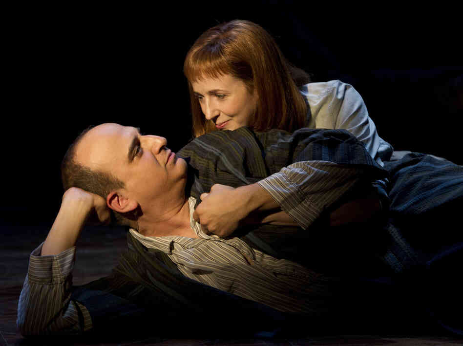 Julian Fleisher and Kristen Sieh as editor George Davis and author Carson McCullers in February House.