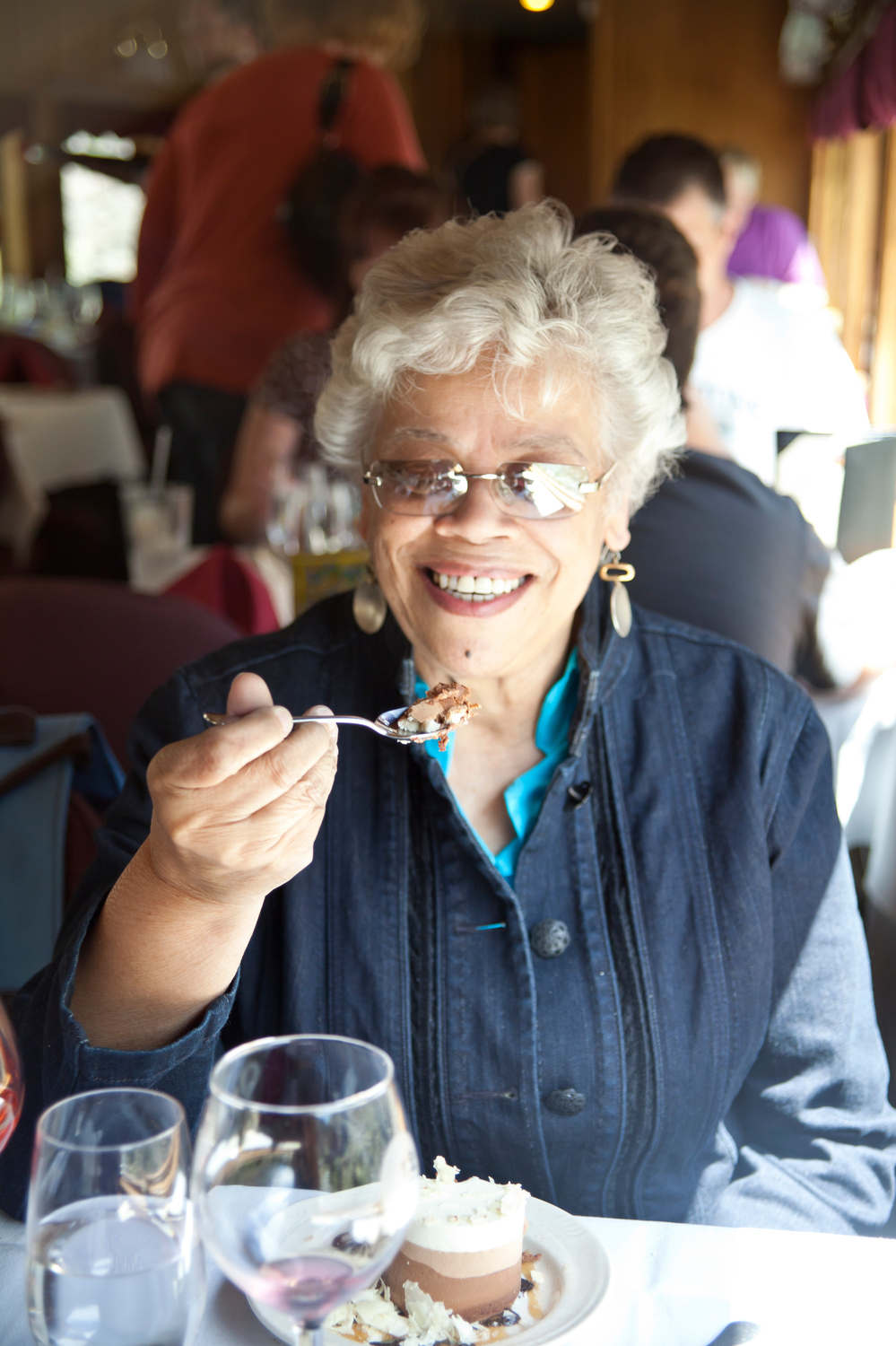 Flood recalls that she and her grandmother used to pack meals in shoe boxes whenever they took the train south.