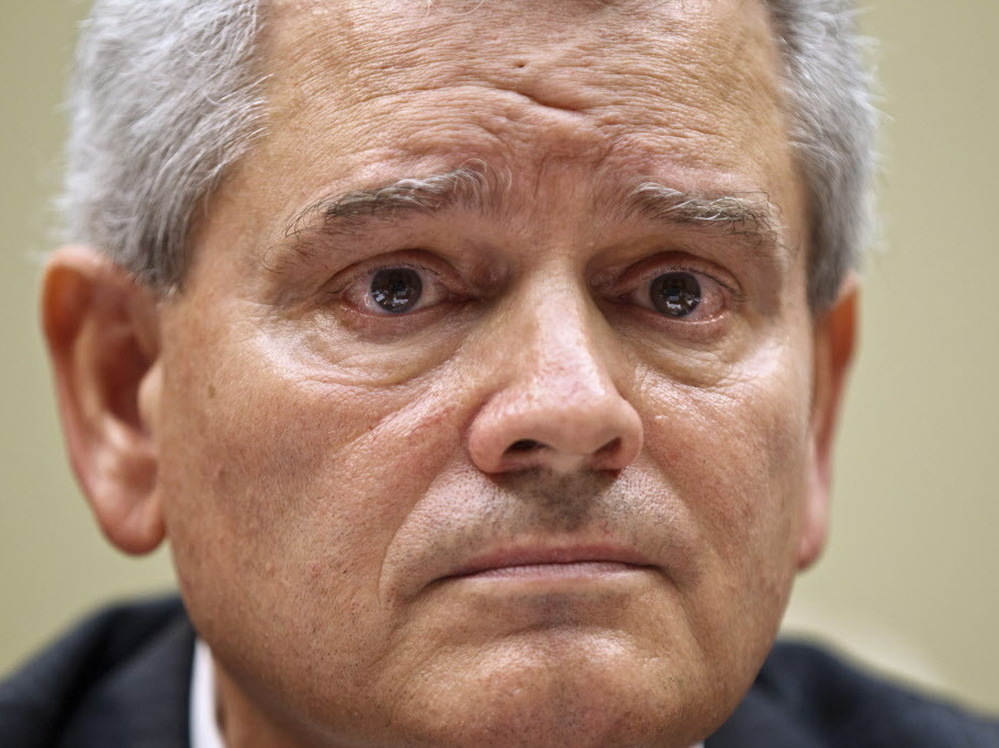 Jeff Neely during an April 16 hearing on Capitol Hill. He declined to answer any of the lawmakers' questions.