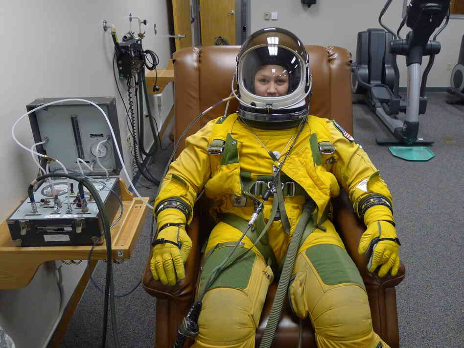 Because U-2s fly at such high altitudes, pilots must wear full spacesuits in case of a leak in the pressurized cockpit.