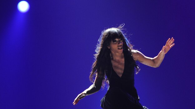 Sweden's Loreen, the winner of the Eurovision 2012, performs at the Grand Final of the song contest in the Azerbaijan's capital Baku, early on Sunday.