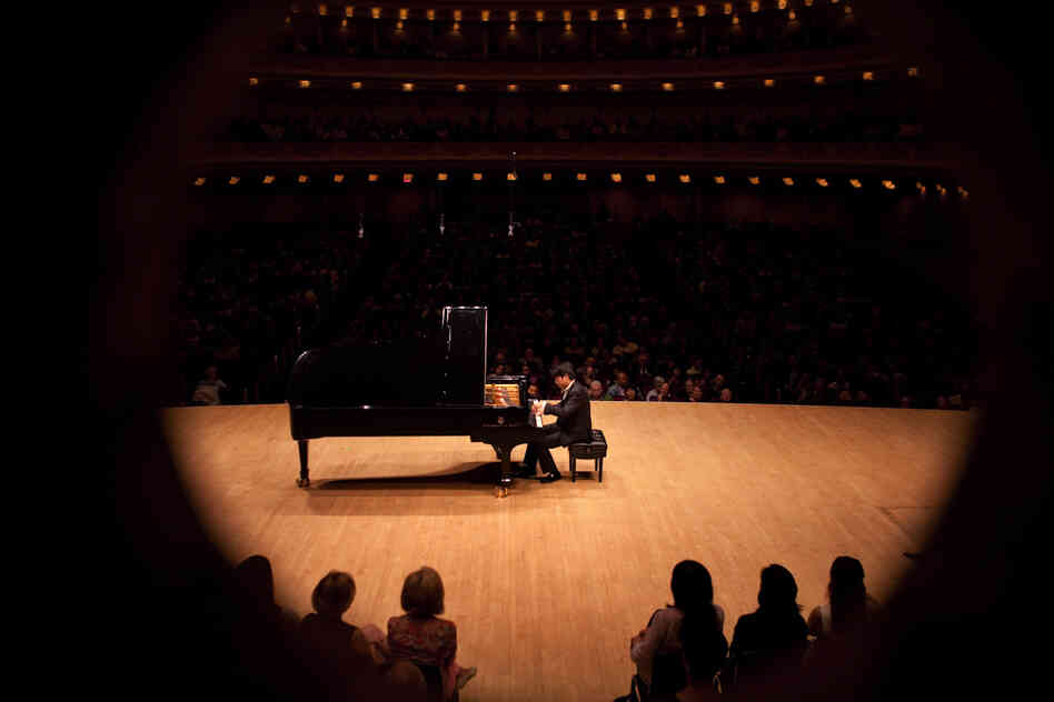 A peep from backstage at Carnegie Hall.