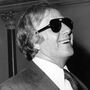 George Shearing shares a laugh with his fiancé Ellie Geffert in 1976.