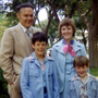 The Hilton family all dressed up, possibly for the John Denver show at Kemper Arena. Robin's the one in the light blue suit, with the lapels. The Hilton family all dressed up, possibly for the John Denver show at Kemper Arena. Robin's the one in the light blue suit, with the lapels.