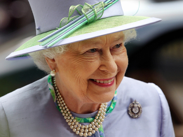 Queen Elizabeth II arrives for an event with The Argyll and Sutherland Highlanders, 5th Battalion, The Royal Regiment of Scotland, in London on Wednesday.
