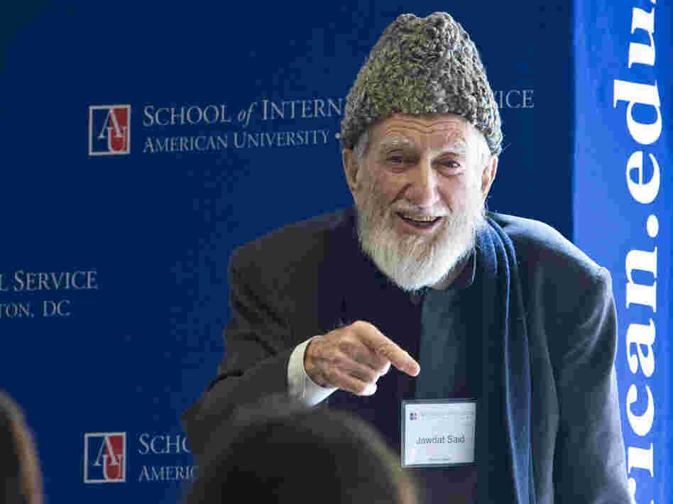 Sheik Jawdat Said, 81, has been urging nonviolent protest in Syria for decades, and has been arrested many times. A scholar and an activist, shown here speaking at American University in Washington in March, he is heading back to Syria this week and plans to resume his call for peaceful opposition to the government.