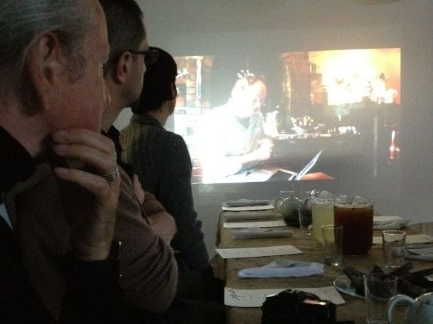 Diners before the start of the Asparagus Food Opera.