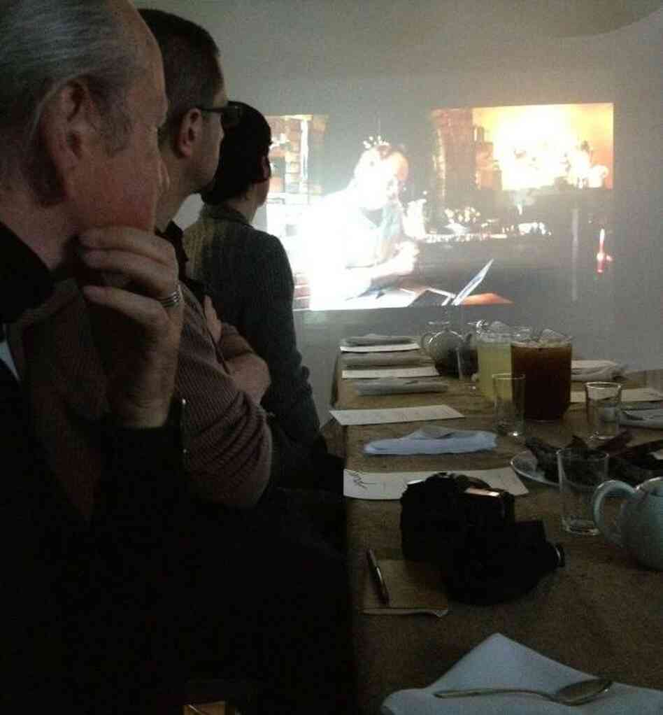 Diners before the start of the Asparagus Food Opera.